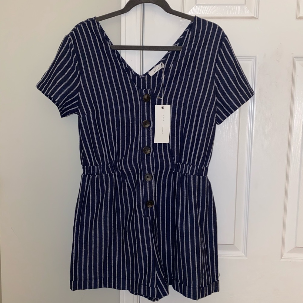 SOLD!! NWT Roolee Striped Romper